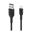 Belkin Cable Boost Charge USB - A Lightning Braided 1m Negro